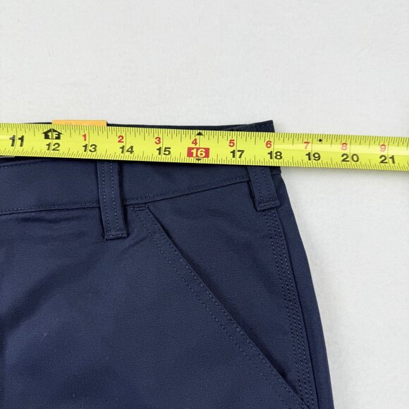 NWT Carhartt Women's Rugged Flex Outdoor Blue Canvas Work Shorts Sz 14 Inseam 10 - Picture 7 of 12